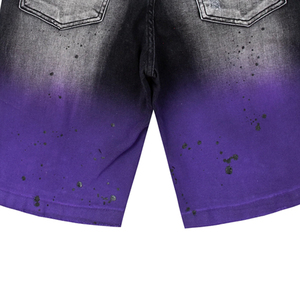 Pantalones cortos de mezclilla 100% personalizados para hombre, pantalones holgados con diamantes de imitación, pantalones vaqueros de verano, pantalones cortos de mezclilla lavados con ácido para hombre - Product Image 5