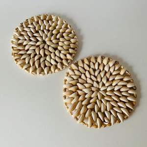 American Style Round Shape Handmade Rattan Coaster in <b>Table</b> Coaster for <b>Dinner</b> Home Decor Accessories - Product Image 3
