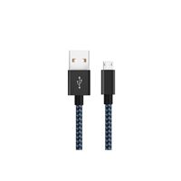 Câble de charge micro USB tressé haute vitesse bleu taille unique TR