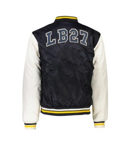 Chaqueta Universitaria de Invierno para Hombre, Logotipo Frontal, Cortavientos, Calefactable, Ligera, Diseño Retro de Satén, a la Moda - Product Image 3