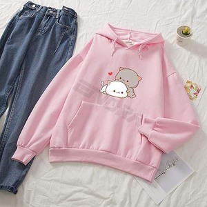 เสื้อสเวตเชิ้ตมีฮู้ดลำลองสำหรับผู้หญิงผ้าฝ้ายมีฮู้ดลำลองทันสมัย - Product Image 3