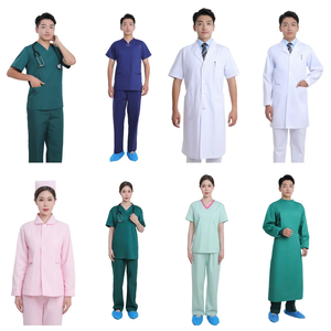 Uniformes Médicos Unisex OEM, Uniformes de Trabajo Personalizados de Tela Elástica para Doctores y Enfermeras, Batas de Laboratorio con Dibujos Animados, Uniformes de Hospital Privado con Logotipo - Product Image 2