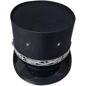Casquette militaire française traditionnelle, style vintage, uniforme, couvre-chef de parade avec tresse argentée - Product Image 2