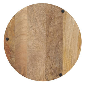 Assiette de chargeur de nourriture en bois de couleur marron Design antique Taille moyenne idéale pour les fêtes d'anniversaire de mariage Affichage de vaisselle élégant - Product Image 3