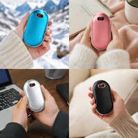 Chauffe-mains rechargeable USB mini, 3 niveaux de chauffe rapide, chauffe-mains électrique portable, 6000 mAh, réutilisable, max 60 ° Chauffe-mains C