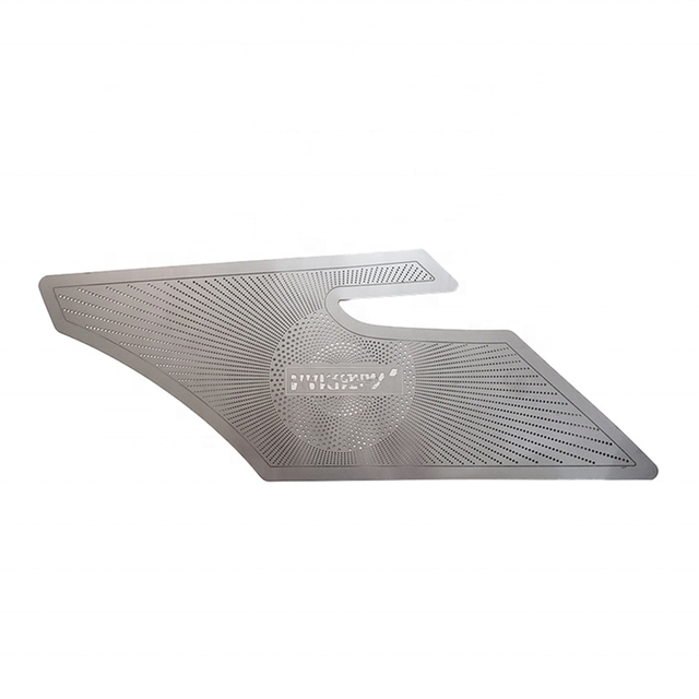 Custom Photo Chemical Etching Silver Stainless Steel Audio Sound Speaker Panel Cover Car Interior Accessories 0.2-2mm Thickness