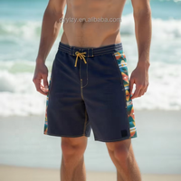 Short de surf vintage pour hommes Short d'eau athlétique avec doublure en maille et boucle de ceinture pour vêtements de villégiature et pantalons de plage