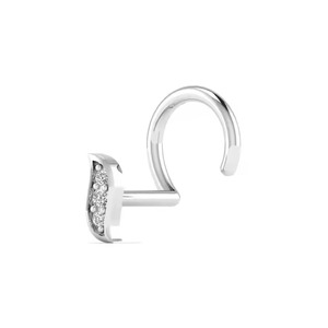 Glamorous 14kt Real Yellow Gold Fine Piercing Jewelry 0.017CT Natural Diamond Nose Pin Regalo de moda para Bodas de mujeres - Product Image 4