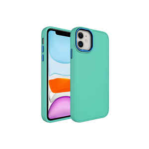 Funda de Silicona de Lujo Netzy para iPhone 11 11 Pro 11 Pro Max, Serie SAFA Luna, Diseño de Botones con Marco Metálico, Funda Protectora a Prueba de Golpes - Product Image 1