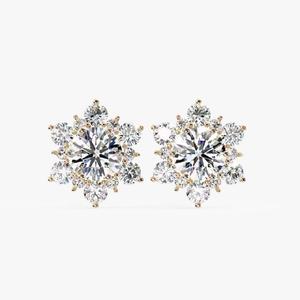 Pendientes Pequeños de Oro de 18k Chapados en Oro Rosa al por Mayor, Diseños de Pendientes Elegantes para Damas, Diseños para Fiestas de Chicas - Product Image 1