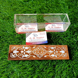 Handmade Acrylic Candy Storage Organizer with <b>Wooden</b> MOP Inlay <b>Lid</b> Deluxe Premium Gift <b>Box</b> for Ramadan & Eid Occasions - Product Image 1