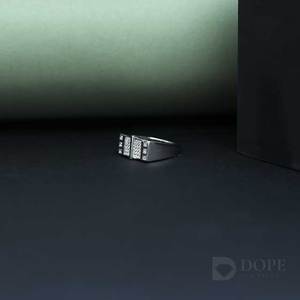 Luxury Stainless Steel Unisex <b>Wedding</b> Ring <b>Band</b> 925 <b>Sterling</b> <b>Silver</b> Plated Moissanite Elegant Daily Use - Product Image 2