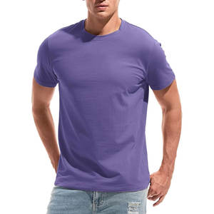 Nouveaux t-shirts unis pour hommes, 100% coton, tissu tricoté, séchage rapide, légers pour les journées d'été confortables - Product Image 1