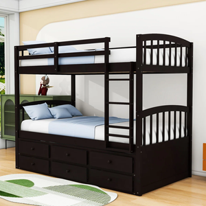 Lineage Corporation Ellaya Twin Over Twin Litera estándar de 3 cajones con cama nido de Harriet Bee - Product Image 5