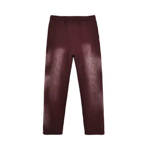 100% algodón de talla grande ropa deportiva entrenamiento chándal Jogger liso logotipo personalizado para hombre chándal pantalones de chándal y conjunto con capucha - Product Image 2