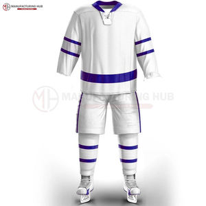 เครื่องแบบฮ็อกกี้น้ำแข็งขายดีใหม่ล่าสุดพร้อมโลโก้100% ออกแบบได้ตามต้องการจากโพลีเอสเตอร์ใหม่ล่าสุด - Product Image 4