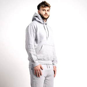 Conjunto Deportivo Informal Gris para Hombre, Sudadera con Capucha y Pantalones Deportivos - Product Image 1