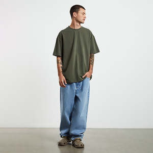 OEM al por mayor transpirable logotipo personalizado de talla grande hombres camisetas de gran tamaño 100% algodón con mangas cortas - Product Image 3