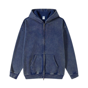 Sweats à capuche délavés à l'acide pour hommes de qualité supérieure 100% coton vêtements de mode grande taille pour la saison d'hiver - Product Image 1