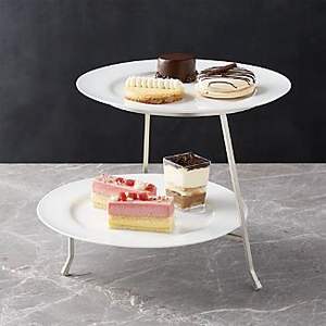 Stylish Wood And Metal <b>Cupcake</b> Dessert Display Riser With Deep Wood Grain Finished For Classic Dessert Presentation And Home Use - Product Image 3