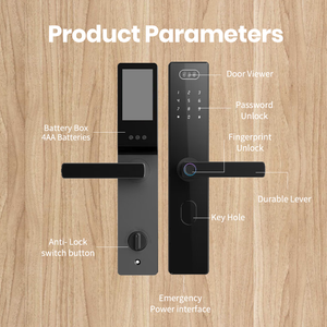 Serrure de porte intelligente Cateyes P07 en alliage d'aluminium à déverrouillage automatique, durable, avec empreinte digitale et mot de passe pour la sécurité domestique, hôtelière et de chambre en bois - Product Image 3