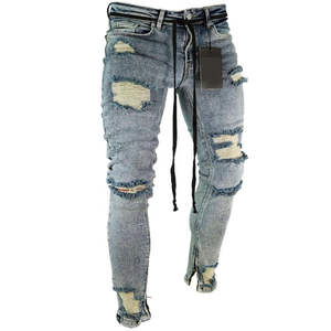 Jeans en denim les plus vendus en 2026, pantalon slim de rue, jeans pour hommes, vente en gros, mode, jeans pour hommes de haute qualité - Product Image 3