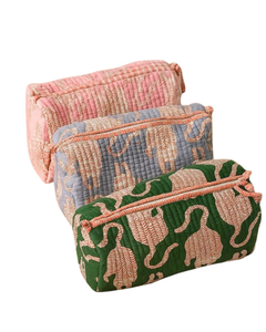 Acolchado Suave y Ecológico de Algodón para Bolsa con Cierre de Cremallera |   Bolsa de Viaje para Maquillaje Reutilizable Premium - Product Image 1