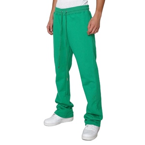 Streetwear Flare Jogger Pants Men French Terry Wide Leg Casual Sweatpants Gym Training Bottom Custom OEM Private Label Factory - Product Image 2