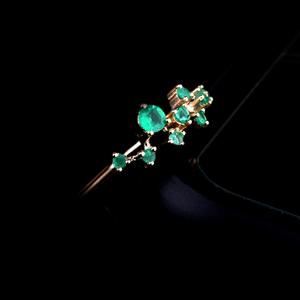 Bague faite à la main en pierres précieuses émeraude de haute qualité 925 bijoux en argent Sterling pour femmes et filles à la quantité en gros - Product Image 2