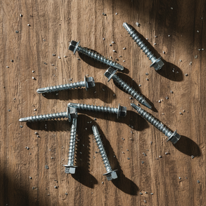 Tornillos autorroscantes con cabeza hexagonal TEK, de acero al carbono zincado, fabricante de Vietnam, Clase 4.8 6.8 PDC, rosca gruesa en pulgadas - Product Image 1