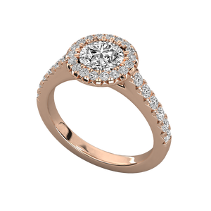 แหวนเพชรเลี้ยงในห้องปฏิบัติการทรงบริลเลียนต์ คัต ระดับ D สี VVS ชุบทอง 14K  แบบคลาสสิก  ได้รับการรับรองจาก IGI แหวนผู้หญิงสั่งทำพิเศษ - Product Image 1