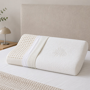 Cuscino in lattice EVERGREENWEB con Aloe Vera, ortopedico, ergonomico, supporto per il collo, Made in Italy, a forma di onda, traspirante, minimalista - Product Image 5