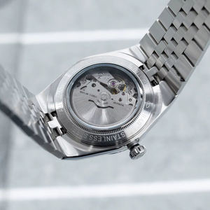 Nuevo reloj mecánico de lujo OEM personalizado con etiqueta privada, movimiento automático japonés 8215, reloj de acero inoxidable 316L para hombre - Product Image 3