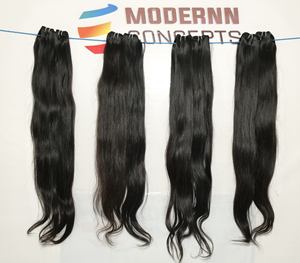 Venta al por mayor 100% Virgen cutícula alineada templo indio natural recto extensiones de cabello humano onda frontal rizo suelto profundo - Product Image 1