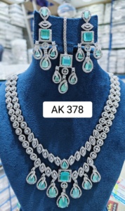 Women's Stylish Brass Jewelry <b>Set</b> with American Diamonds Luxury <b>Necklace</b> & Earrings Perfect Gift for <b>Weddings</b> and Parties - Product Image 6