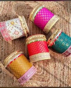 Boîte à Ladoo en acier décorative de luxe, boîte cadeau de mariage indienne, boîte à dragées pour fête festive, boîte à bonbons Shagun pour Diwali Holi Lohri - Product Image 3