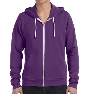 Sweat à capuche zippé personnalisable pour homme, couleur bordeaux, entièrement zippé, teinture unie, pour la saison estivale, avec logo personnalisé MADE BY HS 2027 - Product Image 5