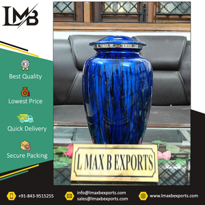 Gama exclusiva de urnas funerarias de metal multicolor de la mejor calidad/urnas de aluminio para cenizas humanas a la venta - Product Image 2