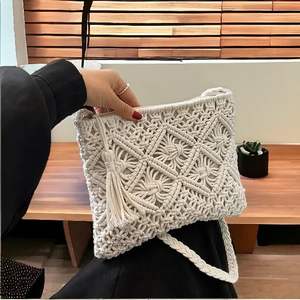 กระเป๋าแฟชั่นสตรี Macrame สําหรับผู้หญิงผู้หญิง, กระเป๋าสะพายข้างมินวินเทจ, กระเป๋าอินเทรนด์สําหรับสาว OEM ผลิตในเวียดนาม - Product Image 6