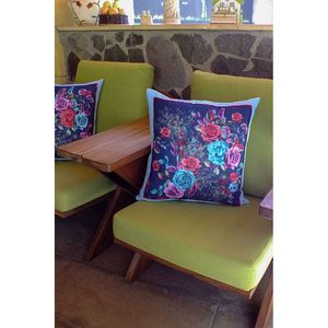 Juego de Mantel Azul Cielo Hecho a Mano con Camino de Mesa Floral y Fundas de Cojín para Decoración del Hogar - Product Image 5