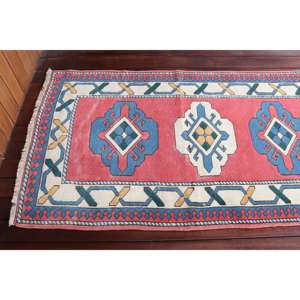 Alfombra Vintage de 2.8x9.8 pies, Alfombra Turca, Alfombra de Lana Roja Marroquí - Product Image 4