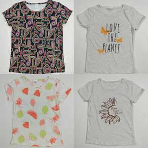 Venta al por mayor de camisetas vintage lisas 100% de algodón con cuello redondo para mujer impresión personalizada digital con logotipo impreso camisetas para niñas - Product Image 5