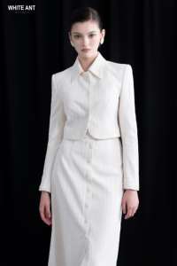 เสื้อแจ็คเก็ตสตรีขายร้อนจูดี้ประดับเสื้อแจ็คเก็ตตัดเป็นมิตรกับสิ่งแวดล้อมผ้าย่นผ้าฝ้ายอินทรีย์ผู้ส่งออกเสื้อผ้า - Product Image 6