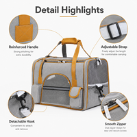Sac de transport pour animaux de compagnie à parois souples, respirant, en maille, pour chat et chien, pour petits animaux