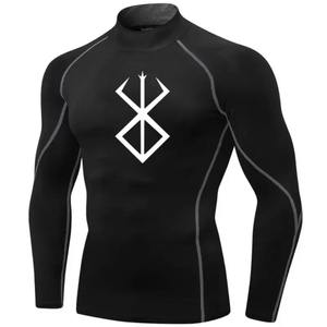 Top qualité personnaliser Rash Guard 3D imprimé hommes Slim Fit Jogging porter été nouvelle chemise respirante Premium - Product Image 5
