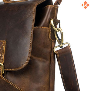 Nouveau sac à dos pour ordinateur portable en cuir véritable couleur design personnalisé à la mode pour hommes avec doublure de luxe antivol pour l'extérieur - Product Image 6