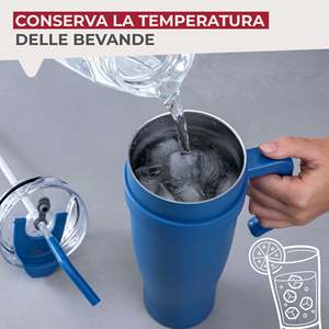 Borraccia Termica Blu XXL da 1,2L per Studenti e Viaggi Invernali - Product Image 4