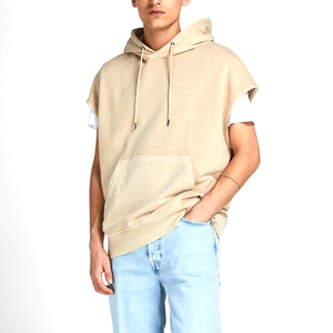 Jogger personnalisé sweats à capuche sans manches 2026 sweats à capuche de haute qualité pour hommes coton Sport jogger sweats à capuche - Product Image 3