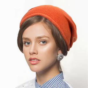 Custom Winter Style Hat Women Warm Large Head Circumference Cold Weather <b>Knitted</b> Fashion Solid Color Hat <b>Knitted</b> <b>Beanies</b> - Product Image 4