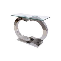 Haut fini nickelé argenté Fabricant de table de console de télévision en acier Grands produits de meubles de salon de haute qualité